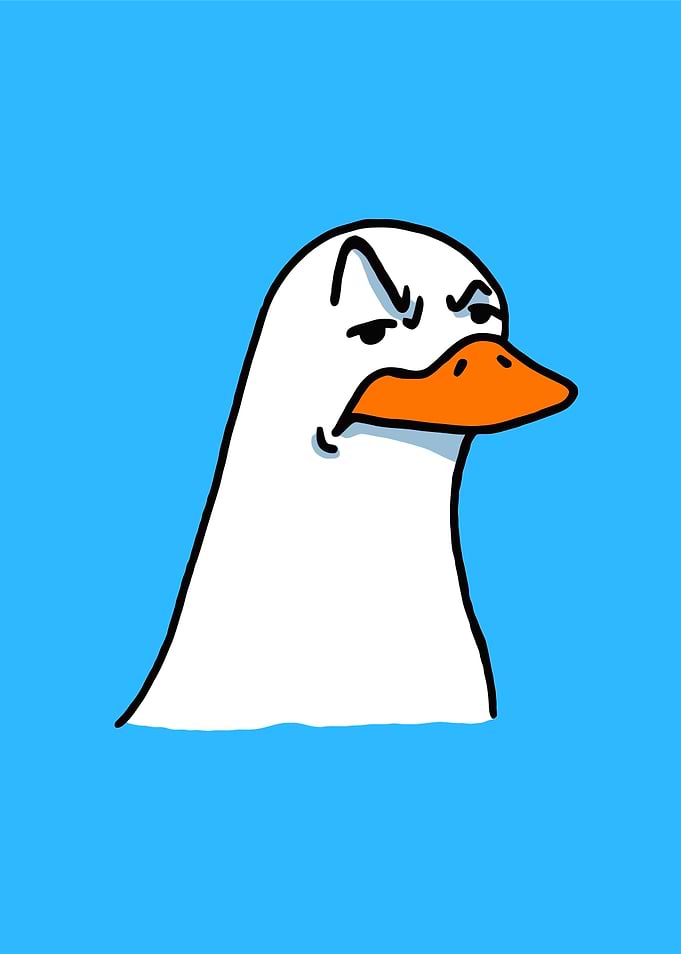 Angry Goose Cartoon Illustration