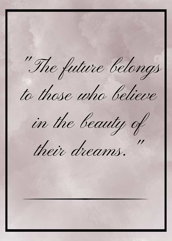 Inspirational Quote on Watercolor Background