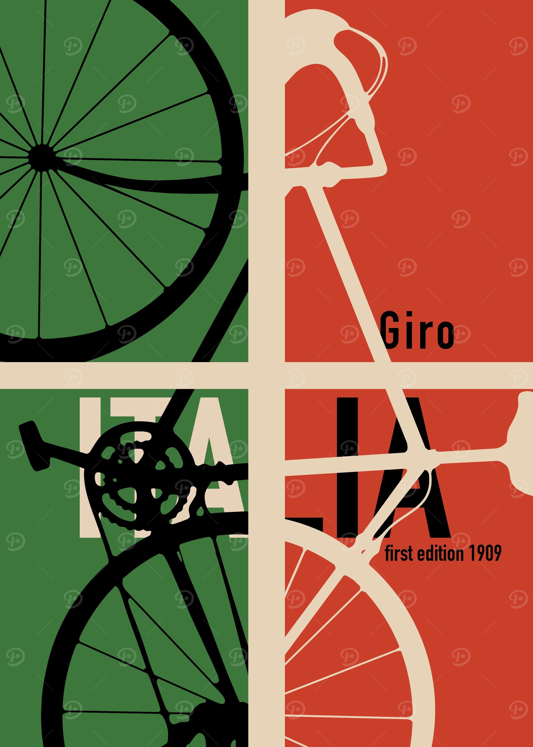 Giro Italia Cycling Poster