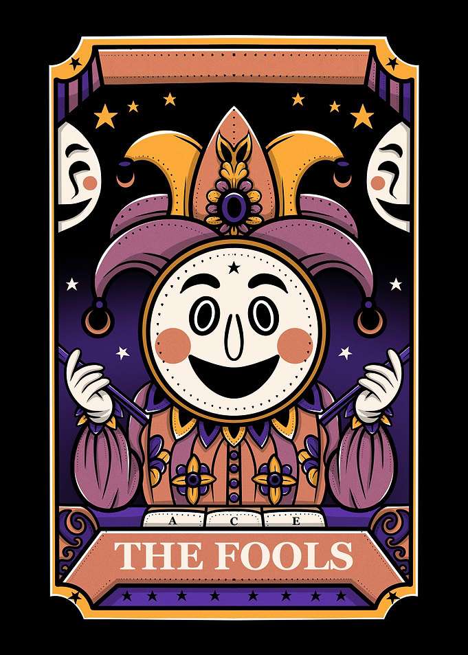 The Fools Tarot Card Illustration