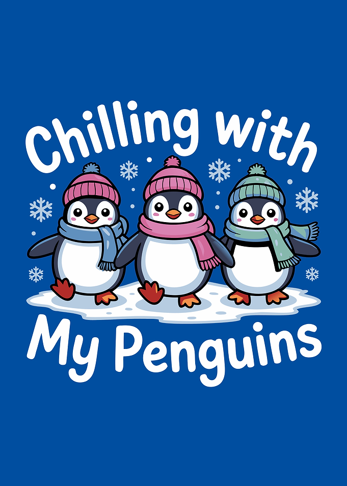 Chilling with My Penguins Cartoon