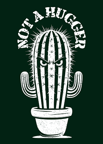Not a Hugger Cactus Illustration