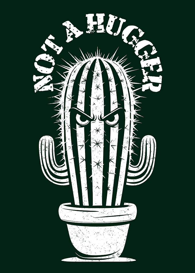 Not a Hugger Cactus Illustration