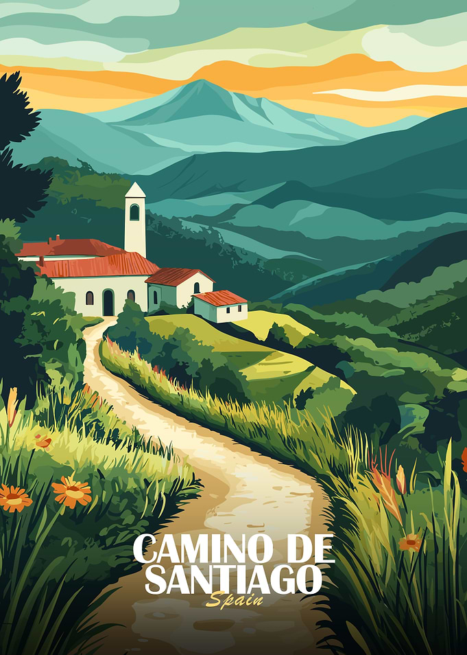 Camino de Santiago, Spain Landscape Art