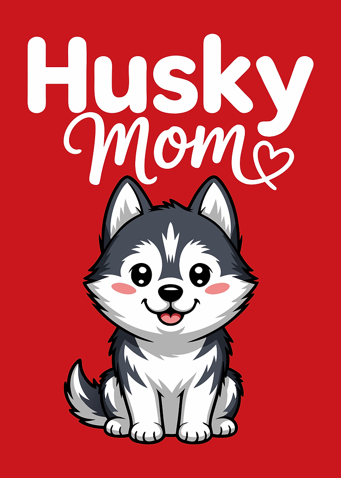Husky Mom Cartoon