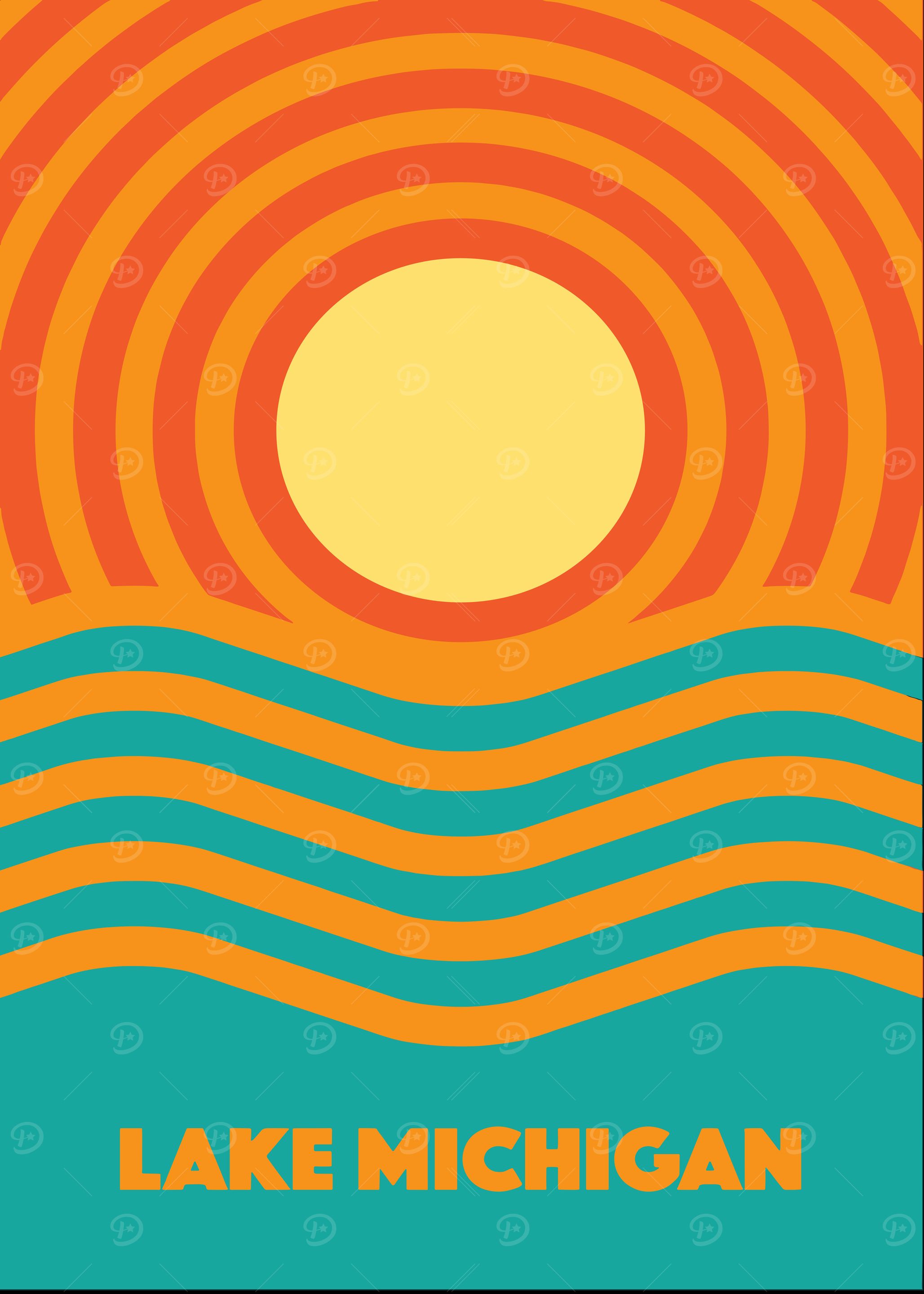 Lake Michigan Minimalist Art Print