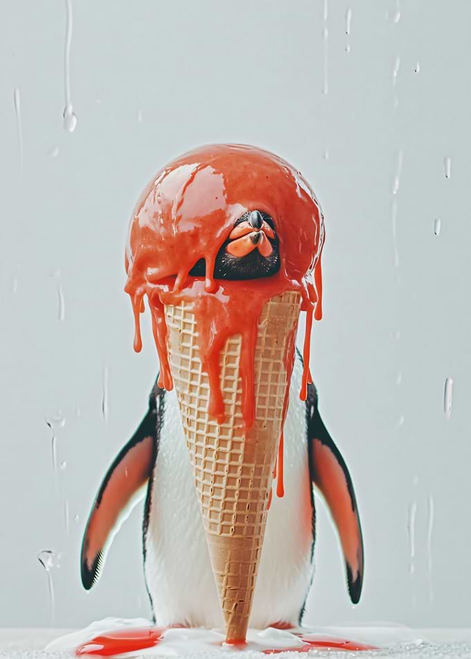 Penguin Ice Cream Cone