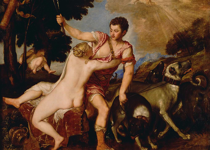 Venus and Adonis Painting