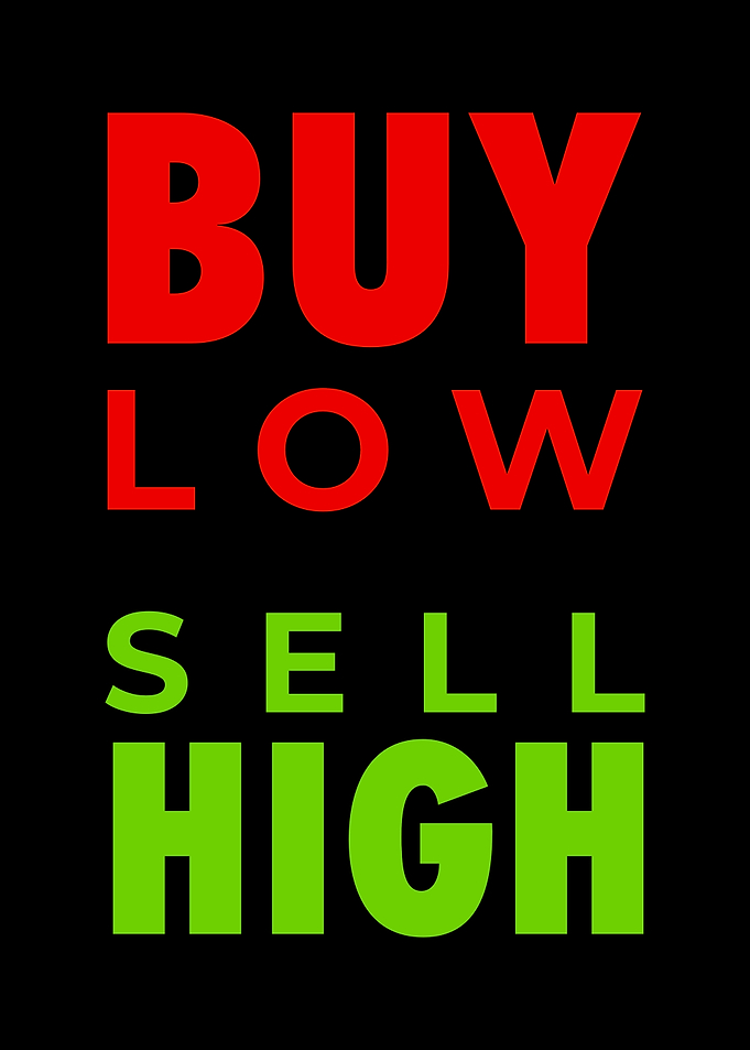 Buy Low Sell High Typography