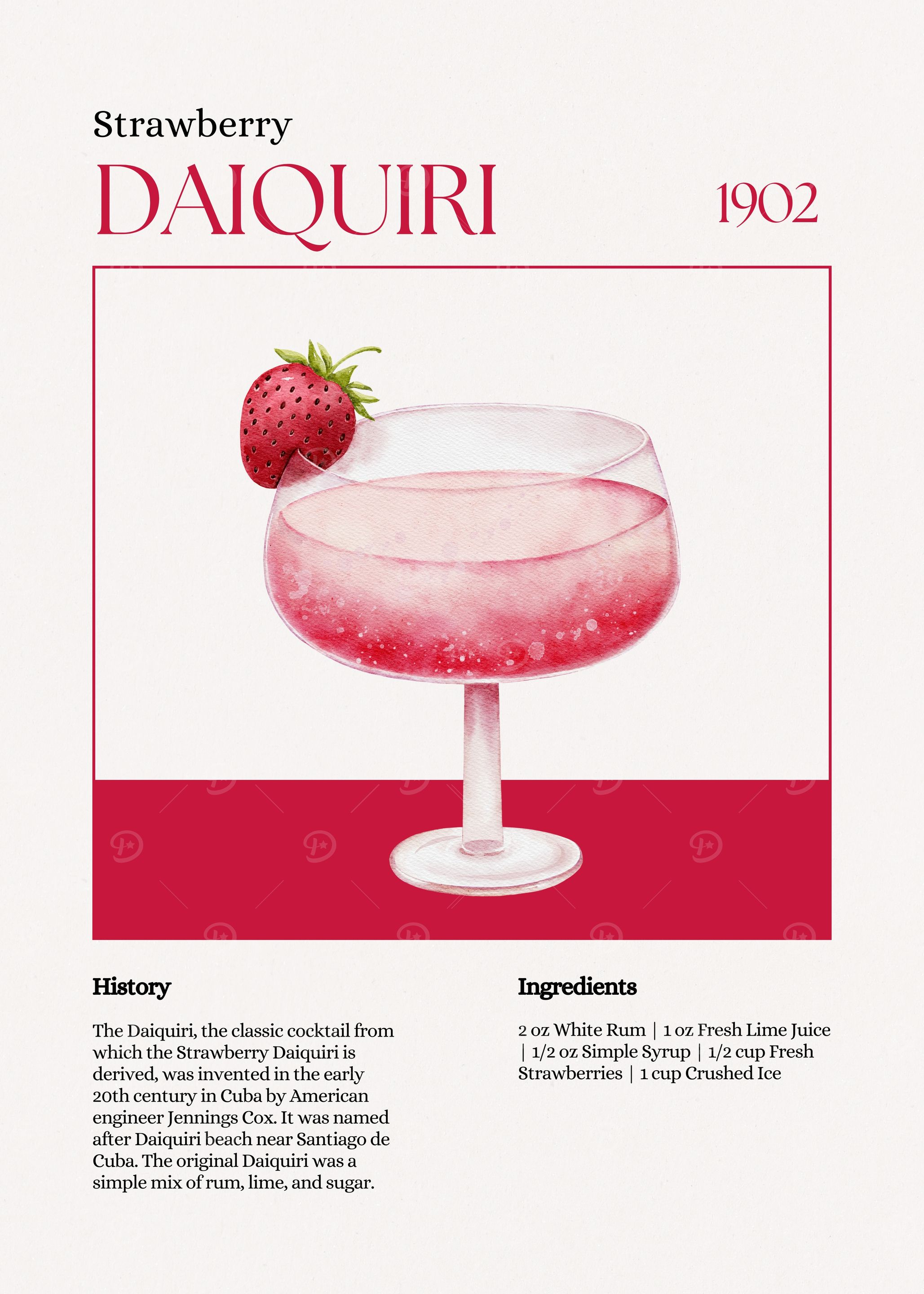 Strawberry Daiquiri Cocktail