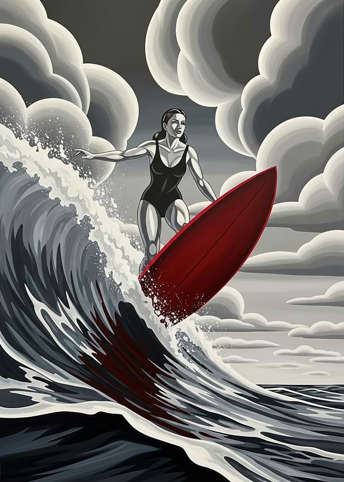 L'ASCENSION AQUATIQUE (The Aquatic Ascension) - Original Art Deco Artwork