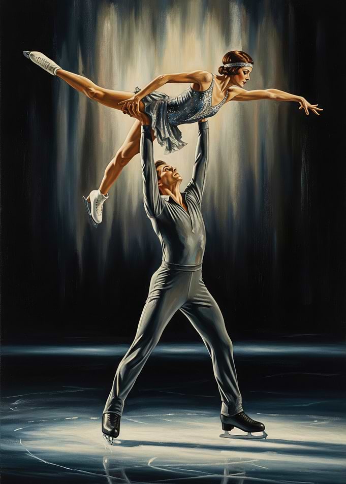 LE DUO GLACÉ (The Icy Duo) - Original Art Deco Artwork