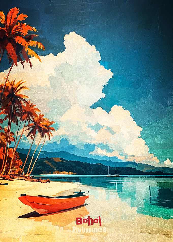 Bohol Philippines Beach Landscape Poster