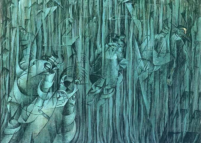 Umberto Boccioni's Charge of the Lancers