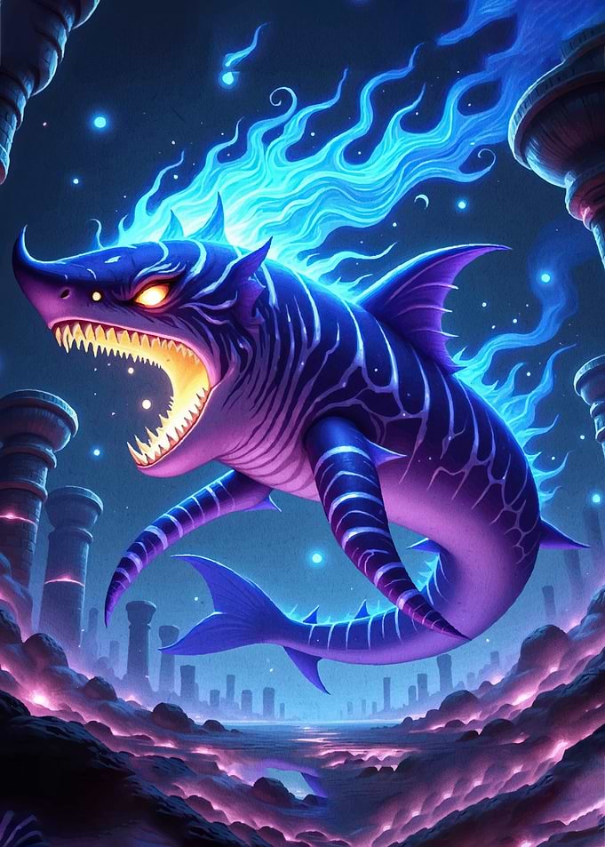 Mystical Shark Flames