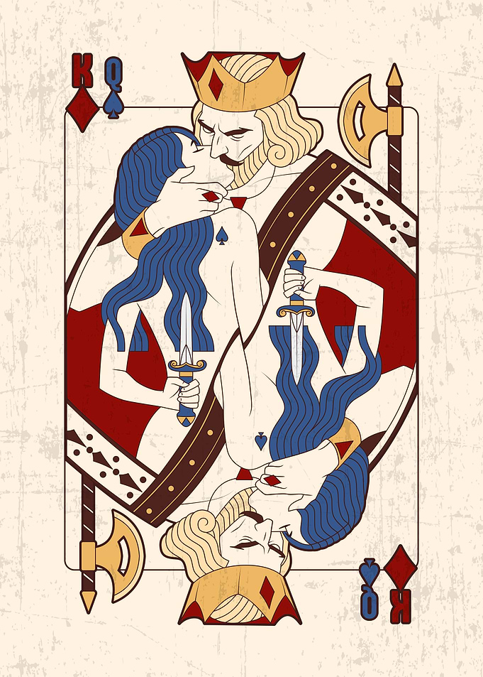 king and queen card
