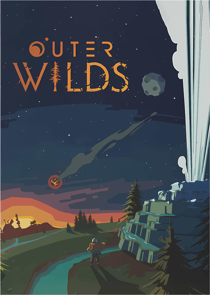 Outer Wilds Minimalist Sunset