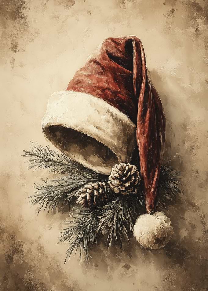 Vintage Christmas Santa Hat