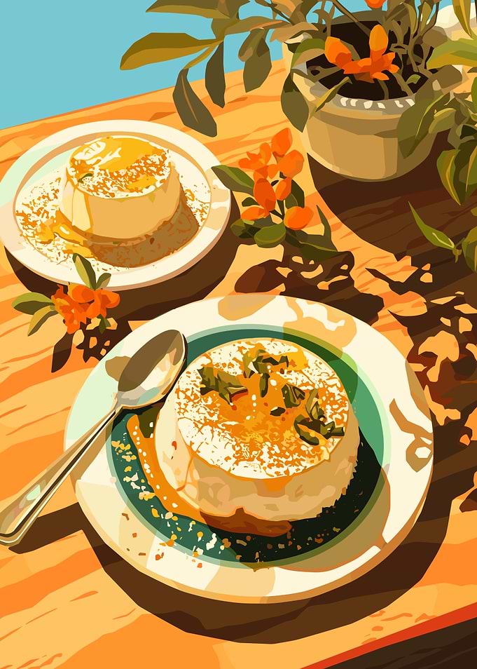 Delicious Desserts with Floral Accent