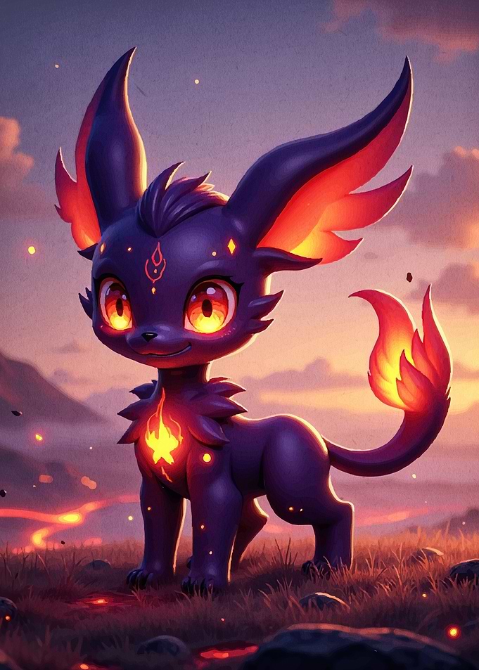 Cute Fire Creature Animal