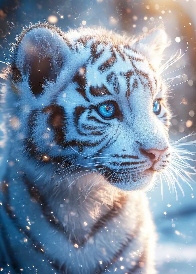 White Tiger Cub Portrait