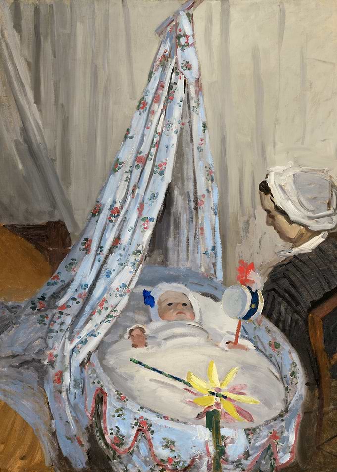 Cradle with Baby by Berthe Morisot by claude monet