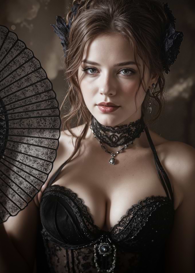 Victorian Woman with Fan