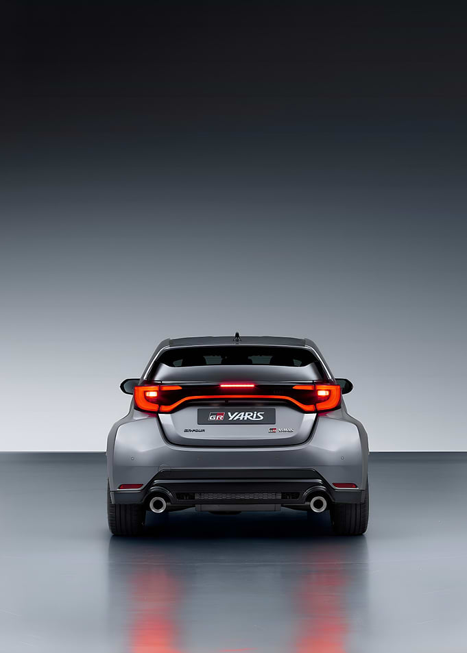 Gray Toyota GR Yaris Rear View