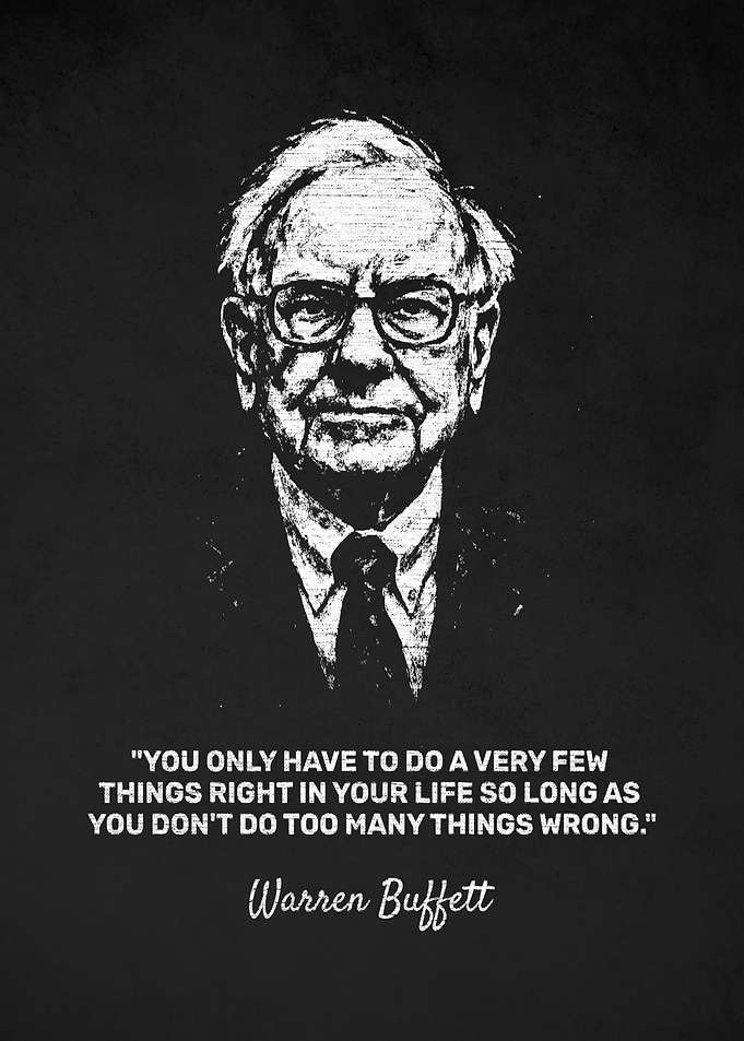 Warren Buffett Do Quote Portrait