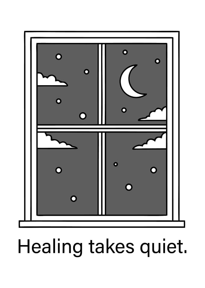 Window to Night Sky Illustration
