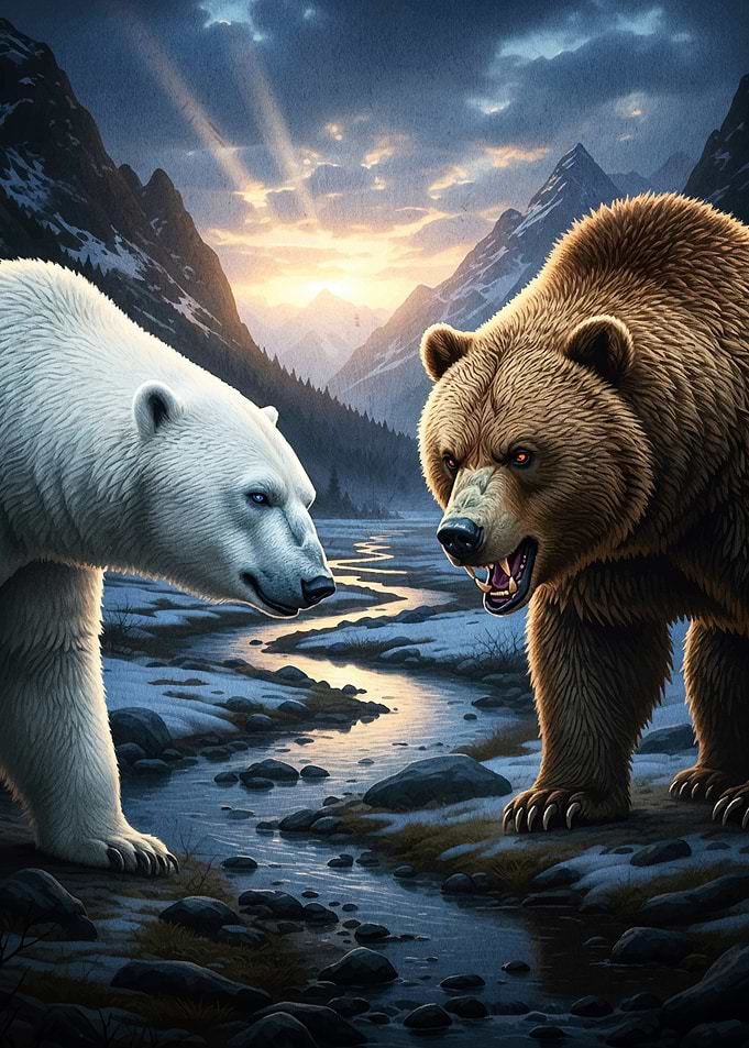 Polar Bear Grizzly Bear