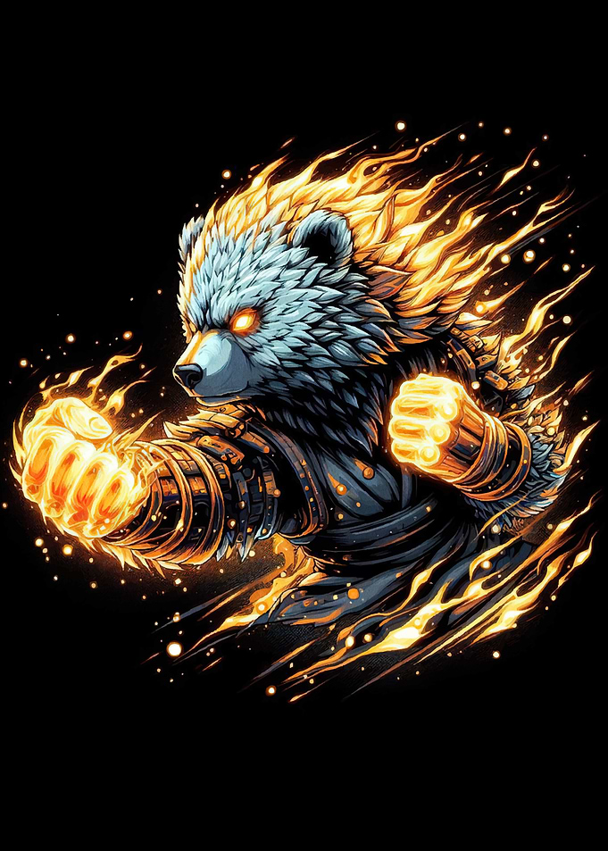Fiery Bear Warrior