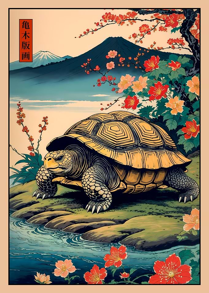 Turtle Japanese Art