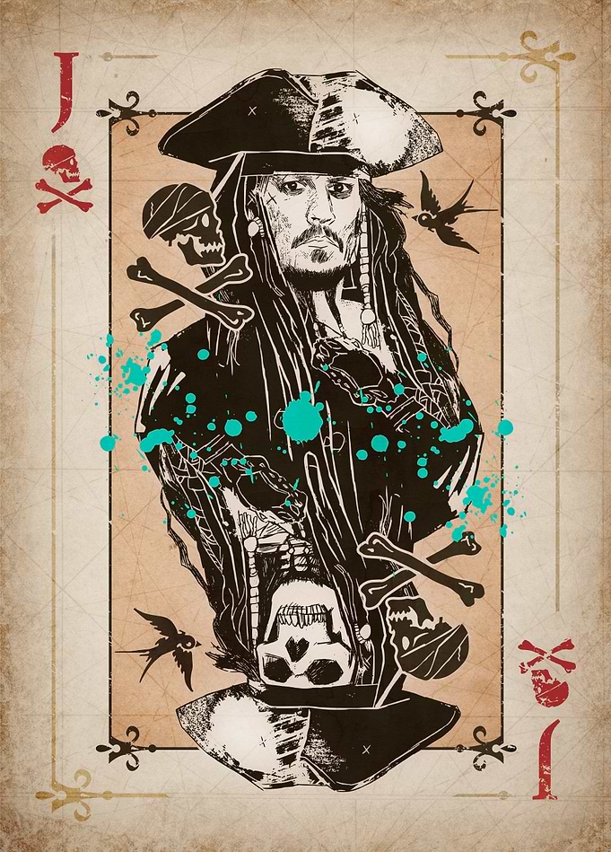 Jack Sparrow as Jack of Hearts