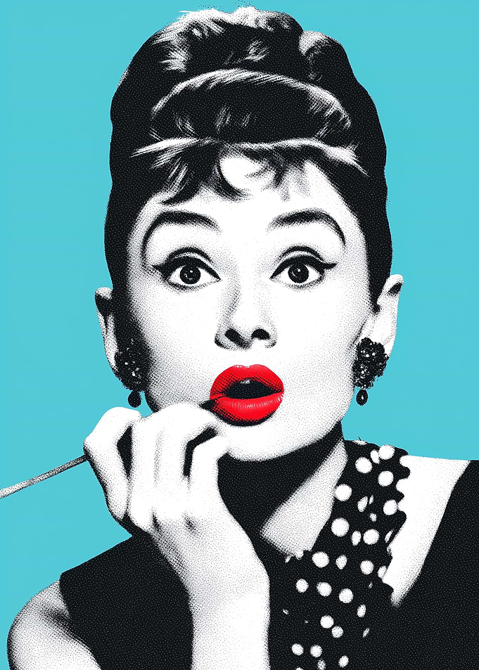Audrey Hepburn Pop Art Portrait