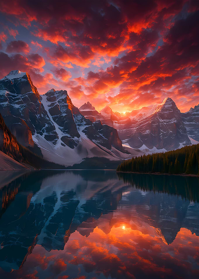 Moraine Lake at Sunset