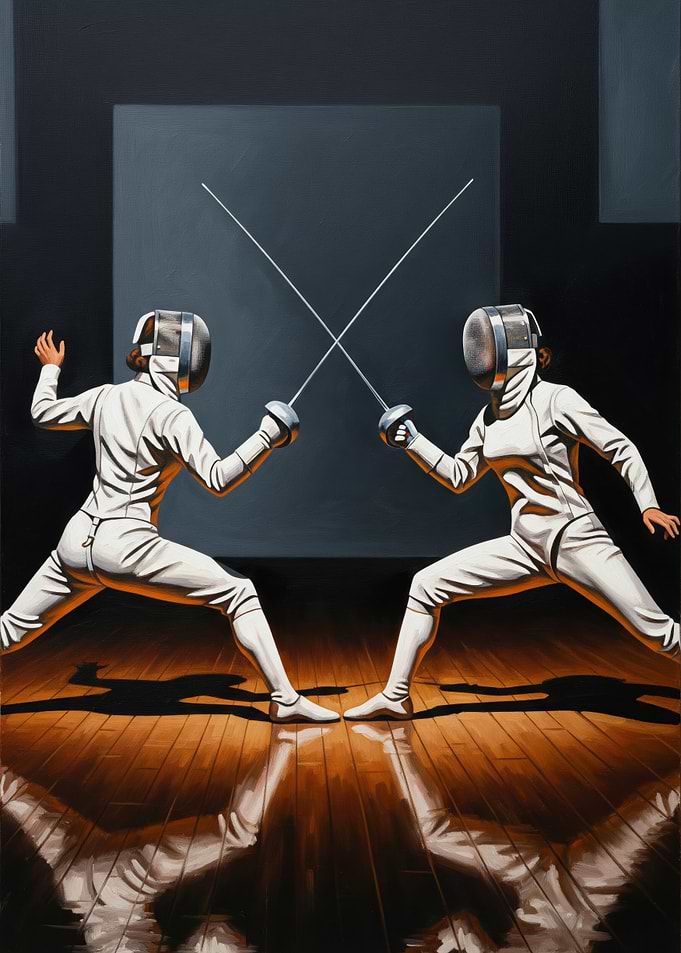 L'ESCRIMEUSE (The Fencer) - Original Art Deco Artwork