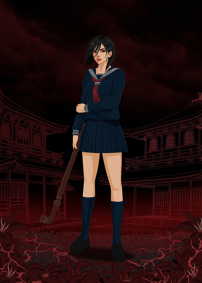 Hinako Shimizu in School Uniform