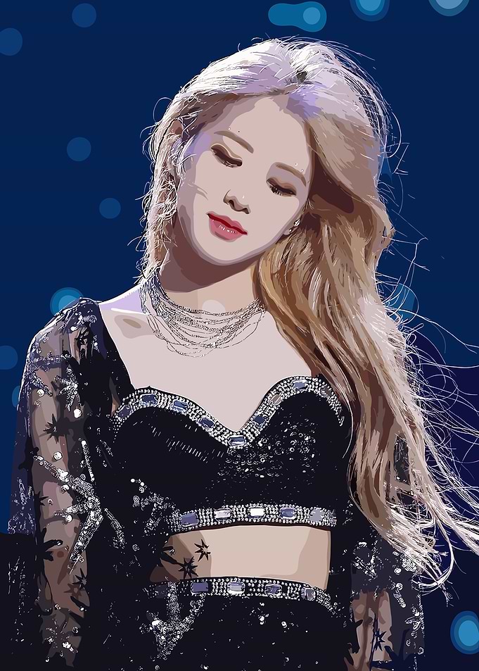 Rosé from Blackpink digital art