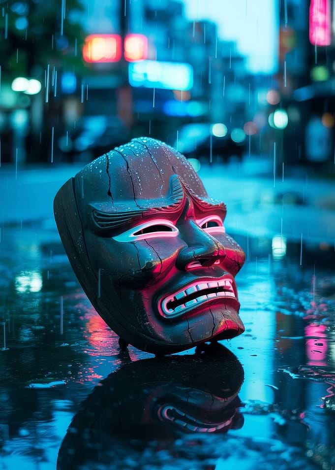 Mask in the Rain