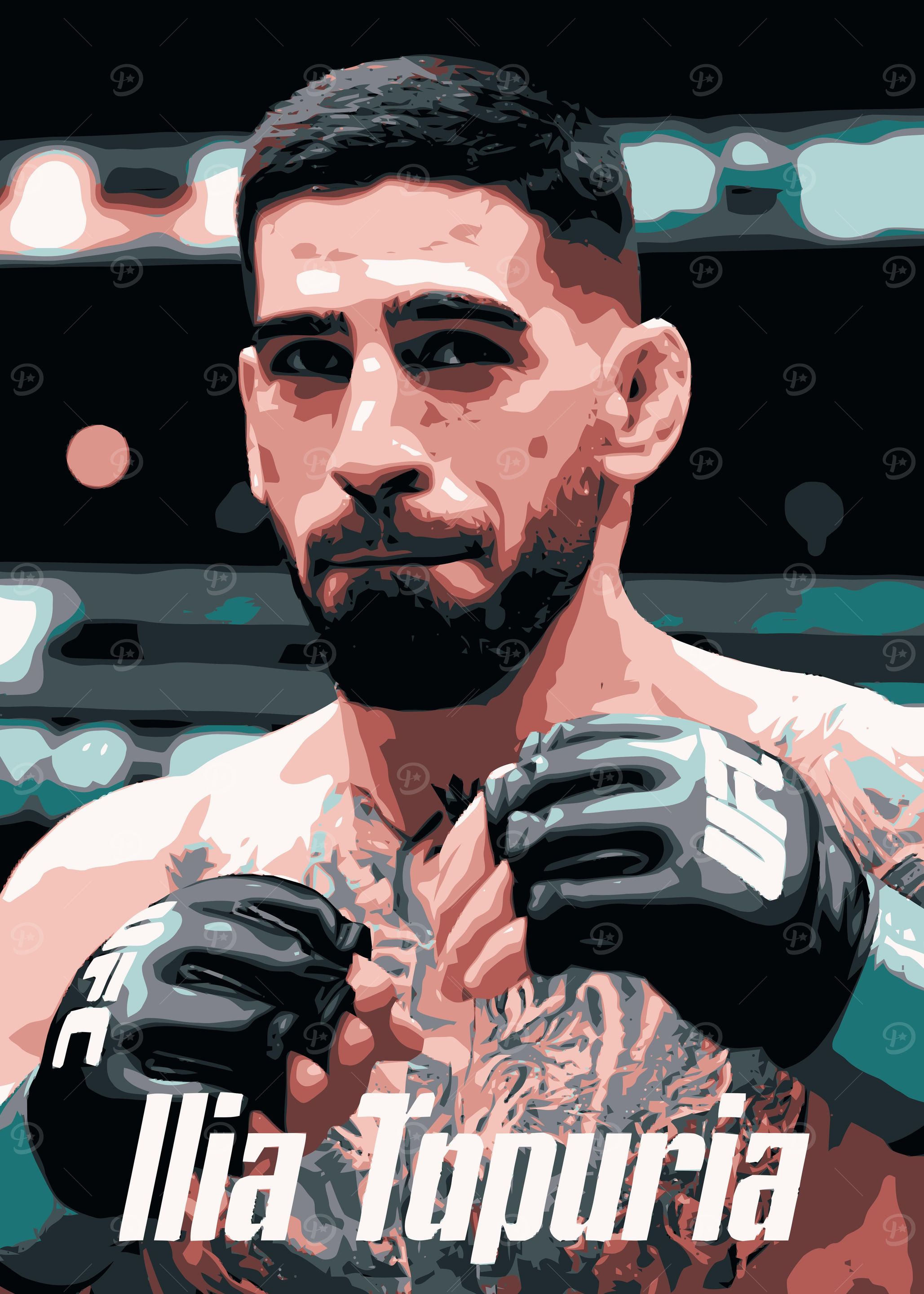Ilia Topuria UFC Fighter Portrait