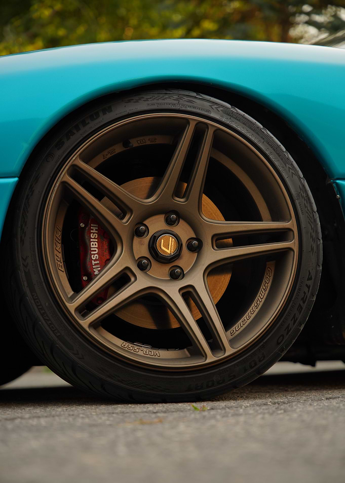 Car wheel close-up