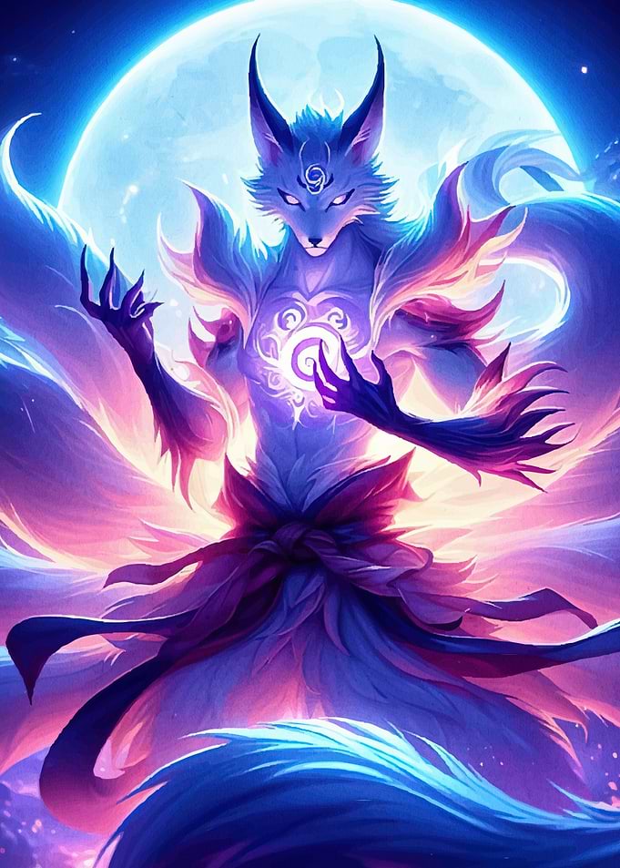 Mystical Nine-Tailed Fox Spirit