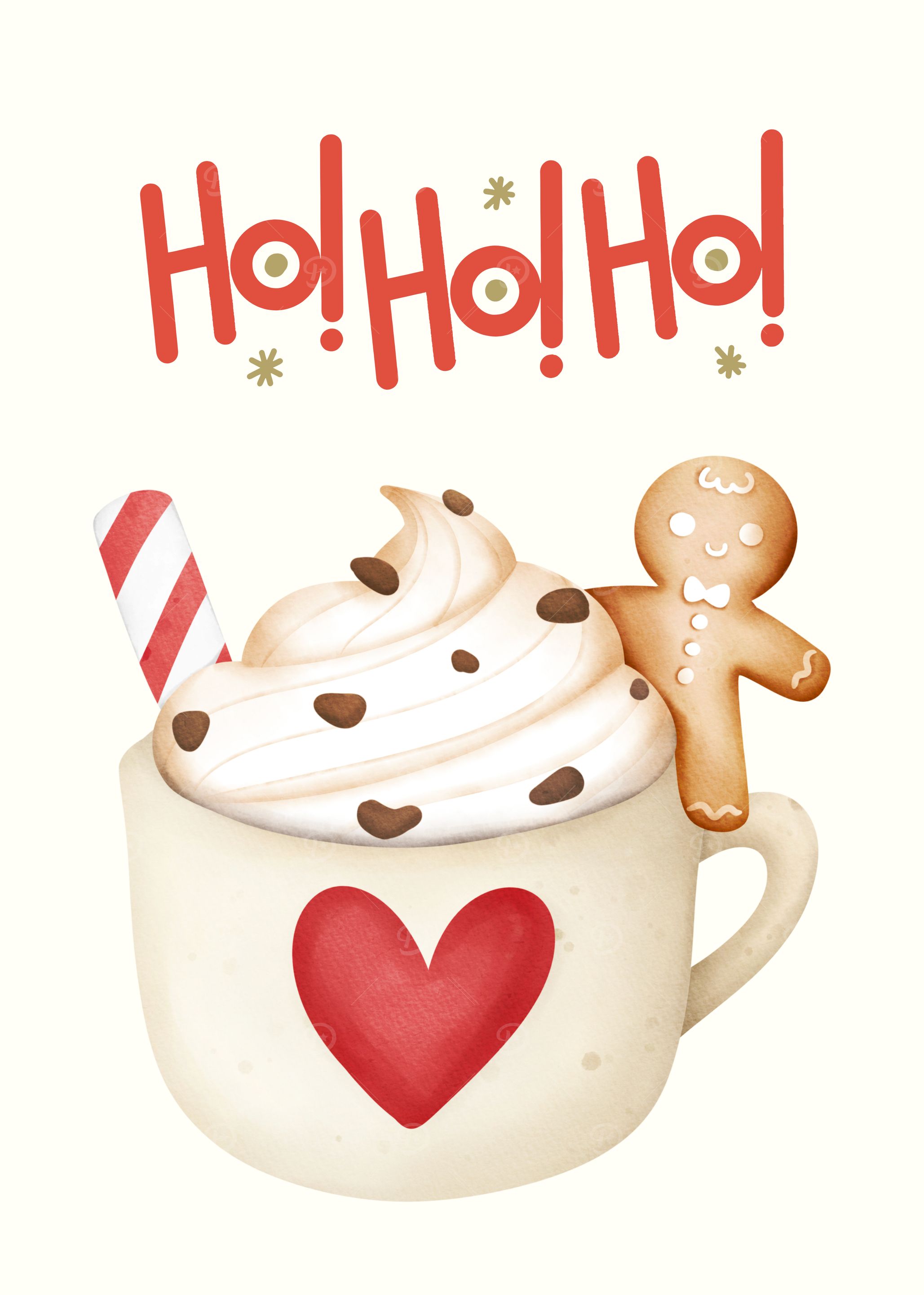 Festive Holiday Cocoa with Gingerbread Man