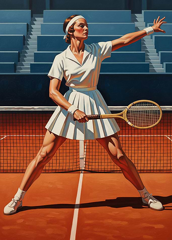 L'AS DU TENNIS (The Tennis Ace) - Original Art Deco Artwork