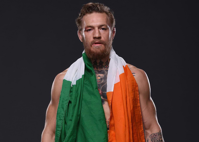 Conor McGregor with Irish Flag