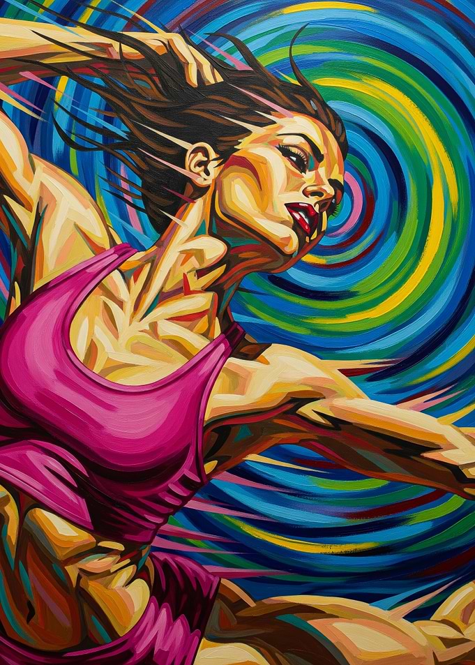 LA TORSION DU GESTE (The Twist of the Gesture) - Original Art Deco Artwork