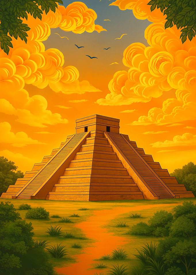 Chichen Itza at Sunset
