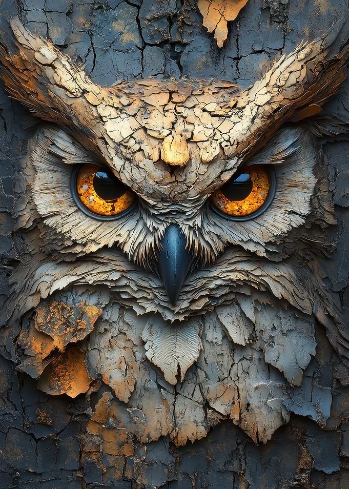 Detailed Owl Portrait