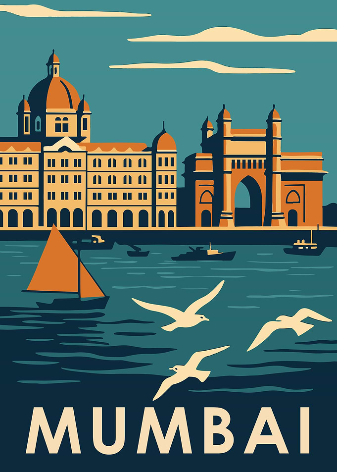 Mumbai Travel Poster